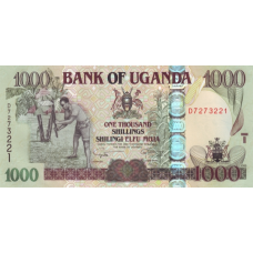 P43d Uganda - 1000 Shillings Year 2009